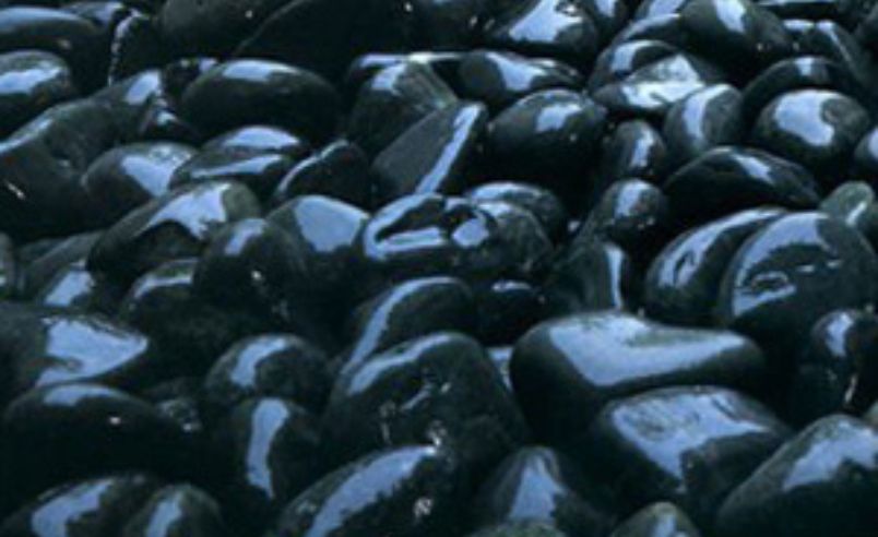 Black Polished Agate Pebbles