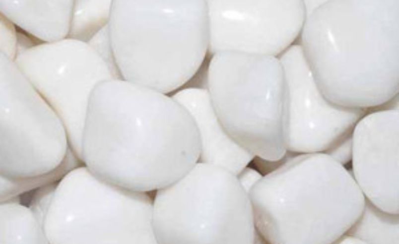 White Polished Quartzite Pebbles